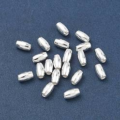 Серебро Тонкие серебряные бусины, овальные, серебряные, 5.5x3.5 мм, отверстие : 1.4 мм
