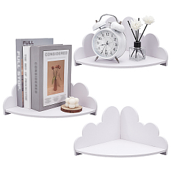 Белый 3шт. наборы настенных держателей из облачного дерева, с пластиковой заглушкой и винтом, белые, 235x235x158 мм