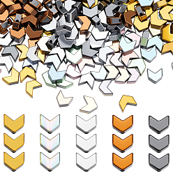 (52) Непрозрачная лаванда 350шт. 5 цвета, гальванизированные стрелки, синтетические немагнитные гематитовые бусины, нити, разноцветные, 6x6x2.5~3 мм, отверстие : 0.8~1 мм, 70 шт / цвет