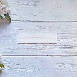 Белый Повязки для волос из молочного шелка, мягкая толстая повязка на голову, белые, 200x50 мм