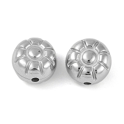 Платина CCB пластиковые шарики, цветок, платина, 10x7.5 мм, отверстие : 1.6 мм