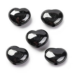 Пирит Натуральный пирит бисер, сердце, 8.5x10.5x5 мм, отверстие : 1 мм