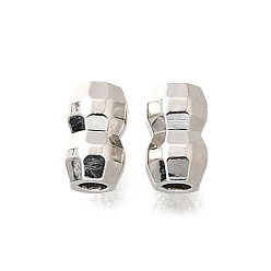 Платинированный Латунные бусины, без кадмия, без никеля и без свинца, круглые, Реальная платина, 4x2.5 мм, отверстие : 1 мм