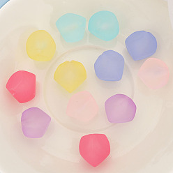 (52) Непрозрачная лаванда Прорезиненные прозрачные акриловые бусины, треугольные, разноцветные, 17.9x19.6x19.6 мм, отверстие : 3.5 мм