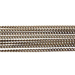 Antique Bronze Brass Twist Curb Necklace Chains Nickel Free Oval Shape Antique Bronze Jewelry Making Chain