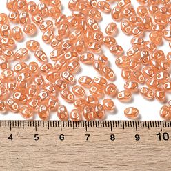 Chocolate Opaque ABS Beads, Oval, Chocolate, 6x4.5x3.3mm, Hole: 1.2mm, about 14516pcs/500g