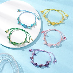 (52) Непрозрачная лаванда Плетеные браслеты из натуральных и синтетических драгоценных камней, со стеклянными бусинами, разноцветные, внутренний диаметр: 1-5/8 дюйм (4.25 см) ~ 2-7/8 дюйм (7.35 см)