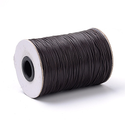 Coffee Braided Korean Waxed Polyester Cords, Coffee, 1.5mm, about 174.97 yards(160m)/roll