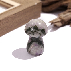 Счастный Нефрит Натуральные мирные украшения из нефрита, украшения для дома, гриб, 22x36 мм