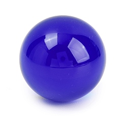 Синий Стеклянный хрустальный шар, орнамент для гадания по фэншуй, круглые, синие, 38~39 мм