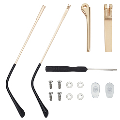 Золотой Аксессуары для ножек очков из сплава, с находкой tr смолы, замена дужек оправы очков, золотые, 135x35x5 мм