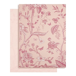 Бледно-фиолетовый Красный Водонепроницаемая упаковочная бумага, букет цветов оберточная бумага, свадебное оформление, прямоугольные, бледно-фиолетовый красный, 520x380 мм, 10 шт / комплект