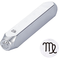 Дева Железные штампы, инструменты для штамповки, для кожгалантереи, 12 узоры созвездий, Дева, 65.5x10 мм