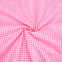 Rose Chaud Tissu en polyester à carreaux, accessoires du vêtement, rose chaud, 2000x1500x0.2mm