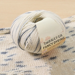 Белый Пряжа шерстяная радужная сегментная окрашенная, нитки для ручного вязания, для детского свитера, шарфа, ткани, рукоделия, ремесла, белые, 3~5 мм