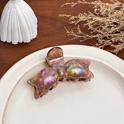 Индийский Красный Заколки для волос в форме когтей из ацетата целлюлозы, аксессуары для волос для женщин и девочек, бантом, Индийская красная, 76 мм