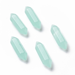 Blassem Türkis Glasperlen, kein Loch, Kugel, blassem Türkis, 22~23x6x6 mm