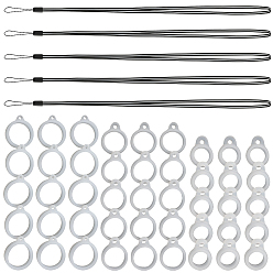 (52) Непрозрачная лаванда 5шт. резиновые ремешки, с пластиковой фурнитурой и силиконовой подвеской в стиле 3, разноцветные