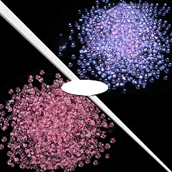 Ярко-Розовый Светящиеся прозрачные круглые стеклянные бусины, ювелирные аксессуары своими руками, светящиеся в темноте бусы, ярко-розовый, 4 мм, 450 г