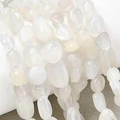 White Moonstone Натуральный белый лунный камень бисер пряди, самородки, упавший камень, 5~9x5~8.5x3~6 мм, отверстие : 0.8~0.9 мм, около 31 шт / нитка, 7.87'' (20 см)