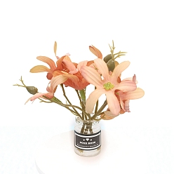 Персиковый Слойка Пластиковые цветочные миниатюрные украшения, аксессуары для кукольного домика с микро-ландшафтом, притворяясь опорными украшениями, розовые, 80 мм