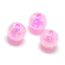 Фиолетовый Хрустальный стиль акриловые бисер, цвет AB, внутренний цвет, круглые, фиолетовые, 20 мм, Отверстие : 2.5 мм , около 110 шт / 500 г