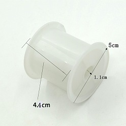 Белый Дым Пластиковые пустые катушки для проволоки, нить шпульки, серый, 5x4.4 см, Внутренний диаметр: 1.1 cm