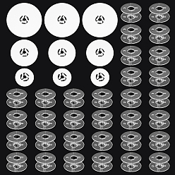 Белый 30шт. пластиковая шпулька для вышивания, бобины швейных машин, 3 устанавливает колпачок шпульки для швейной машины, белые, 20.5~44x5~11.5 мм