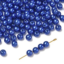 Королевский синий Имитация жемчуга акриловые, окрашенные, круглые, королевский синий, 6x5.5 мм, отверстия : 1.5~2 mm, около 4500 шт / фунт