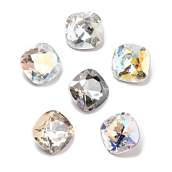 (52) Непрозрачная лаванда K 9 кабошоны из стеклянного страза, задние и задние, suqare, разноцветные, 8x8x4 мм