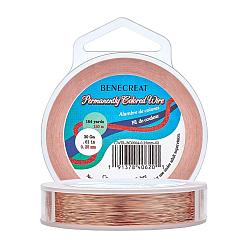 Красная Медь Круглая медная проволока для изготовления ювелирных изделий, Красная медь, 0.25 мм, 30 датчик, около 492.12 футов (150 м) / рулон