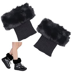 Черный Носки из акрилового волокна и шерстяной пряжи на голенище, гетры, чёрные, 190x200x40~63.5 мм