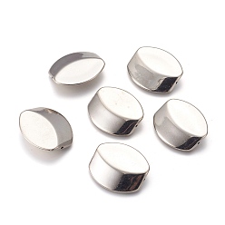 Platinum CCB Plastic Beads, Oval, Platinum, 31.5x36.7x9mm, Hole: 1.6mm