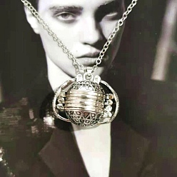 Античное Серебро Сплав ожерелья шкентеля, ожерелья с медальоном и подвеской, кабельные цепи, античное серебро, 25.98 дюйм (66 см)