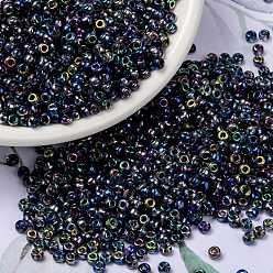 (RR4572) Magic Blue MIYUKI Round Rocailles Beads, Japanese Seed Beads, (RR4572) Magic Blue, 8/0, 3mm, Hole: 1mm, about 19000~20500pcs/pound
