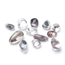 Кварц Подвески из натурального зеленого лодолитового кварца / садового кварца, 20~33x12~21x9~15 мм, отверстие : 1 мм