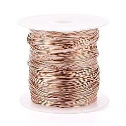 Розовое Золото 10м 304 проволока из нержавеющей стали, с катушкой, круглые, розовое золото , 0.6 мм, 22 датчик, около 32.81 футов (10 м) / рулон