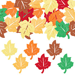 (52) Непрозрачная лаванда 4 наборы листиков для валяния из шерсти, разноцветные, 66x54x2 мм, 6 шт / комплект