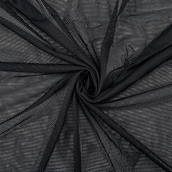 Черный Полиэстеровая эластичная ткань с люверсами, аксессуары для сумок и одежды, чёрные, 1000x1600 мм, отверстие : 1 мм