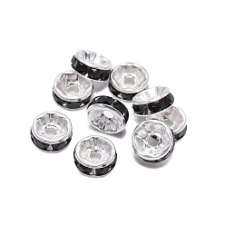 Реактивный Самолет Rondelle латунь горный хрусталь Spacer бисер, для браслета ожерелья своими руками изготовление ювелирных изделий аксессуары, платина, струя, 8 мм, отверстие : 2 мм