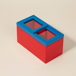 Красный Украшение для мини-горизонтального морозильника, миниатюрные украшения из дерева, аксессуары для кукольного домика с микро-ландшафтом, притворяясь опорными украшениями, красные, 118x60x64 мм