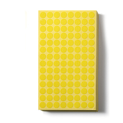 Желтый Точечные клейкие бумажные наклейки, для скрапбукинга, дневник, планировщик, конверт и блокноты, круглые, желтые, 10 мм, 112шт / лист, 68 простыни / мешок, 7616 шт / пакет