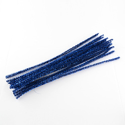 RoyalBlue Christmas Tinsel Decoration DIY Chenille Stem Metallic Tinsel Garland Craft Wire, Royal Blue, 290x7mm