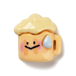 Drink Непрозрачные кабошоны из смолы, персонаж мультфильма, пиво, 20.5x19.5x9 мм