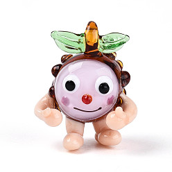 Кокосово-Коричневый Подвески лэмпворк ручной работы, малиновые подвески, кокосового коричневый, 26.5~28.5x22.5~23.5x17~21.5 мм, отверстие : 3~3.8x1.5~3 мм