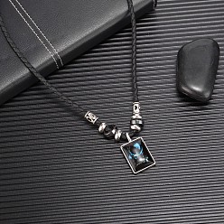 Рыбы Ожерелья из сплава, стекла и искусственной кожи с подвесками, прямоугольник с рисунком созвездия, Рыбы, 19.69 дюйм (50 см)