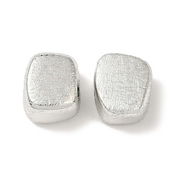 Серебро УФ-покрытие ccb пластиковые бусины, текстура, прямоугольные, серебряные, 19x17x13.5 мм, отверстие : 3.7 мм