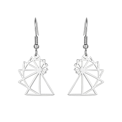 Нержавеющая Сталь Цвет Не тускнеет 304 висячая серьга из нержавеющей стали, цветок, цвет нержавеющей стали, нет размера