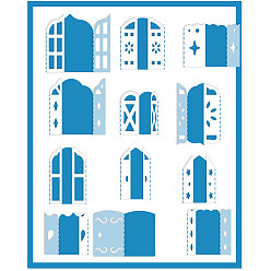 Другие Углеродистая сталь разрезает трафареты, для diy scrapbooking, Фотоальбом, декоративная бумага для тиснения, форма для поздравительных открыток, окно, 97~102x100~129x0.8 мм, 2 шт / комплект