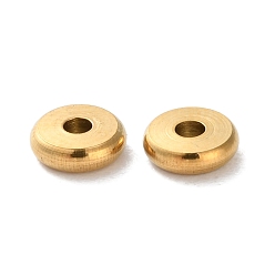 Настоящее золото 18K Ионное покрытие (ip) 304 шарики из нержавеющей стали, диск, реальный 18 k позолоченный, 5x1.5 мм, отверстие : 1.4 мм